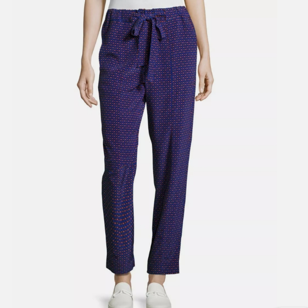 TORY BURCH Pull On Pajama Style Relaxed Talia Pants 100% Silk Size 12